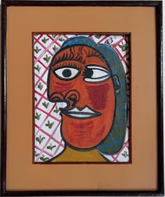 Pablo Picasso Spanish Oil on Canvas In The Style Of. Dali, Magritte, Chagall & Picasso Era