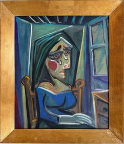 Pablo Picasso Spanish Oil on Canvas In The Style Of. Dali, Magritte, Chagall & Picasso Era