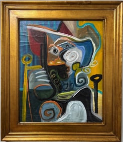 Pablo Picasso Spanish Oil on Canvas In The Style Of. Dali, Magritte, Chagall & Picasso Era