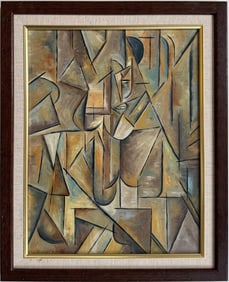 Pablo Picasso Spanish Gouache on Paper In The Style Of. Dali, Magritte, Chagall & Picasso Era