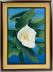 Georgia O'Keeffe American Oil On Canvas Painting in the style of. Pollock & O'Keeffe. Abstract Era