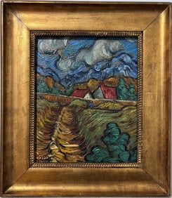 Vincent Van Gogh Dutch 1853-1890 Oil on Canvas painting in the style of. Gaugin, Monet, Degas Period