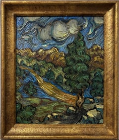 Vincent Van Gogh Dutch 1853-1890 Oil on Canvas painting in the style of. Gaugin, Monet, Degas Period