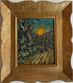 Vincent Van Gogh Dutch 1853-1890 Oil on Canvas painting in the style of. Gaugin, Monet, Degas Period