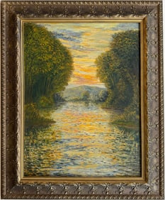 Claude Monet French 1840 - 1926 Oil on Canvas In the Style of. Renoir & Manet Impressionist Era.