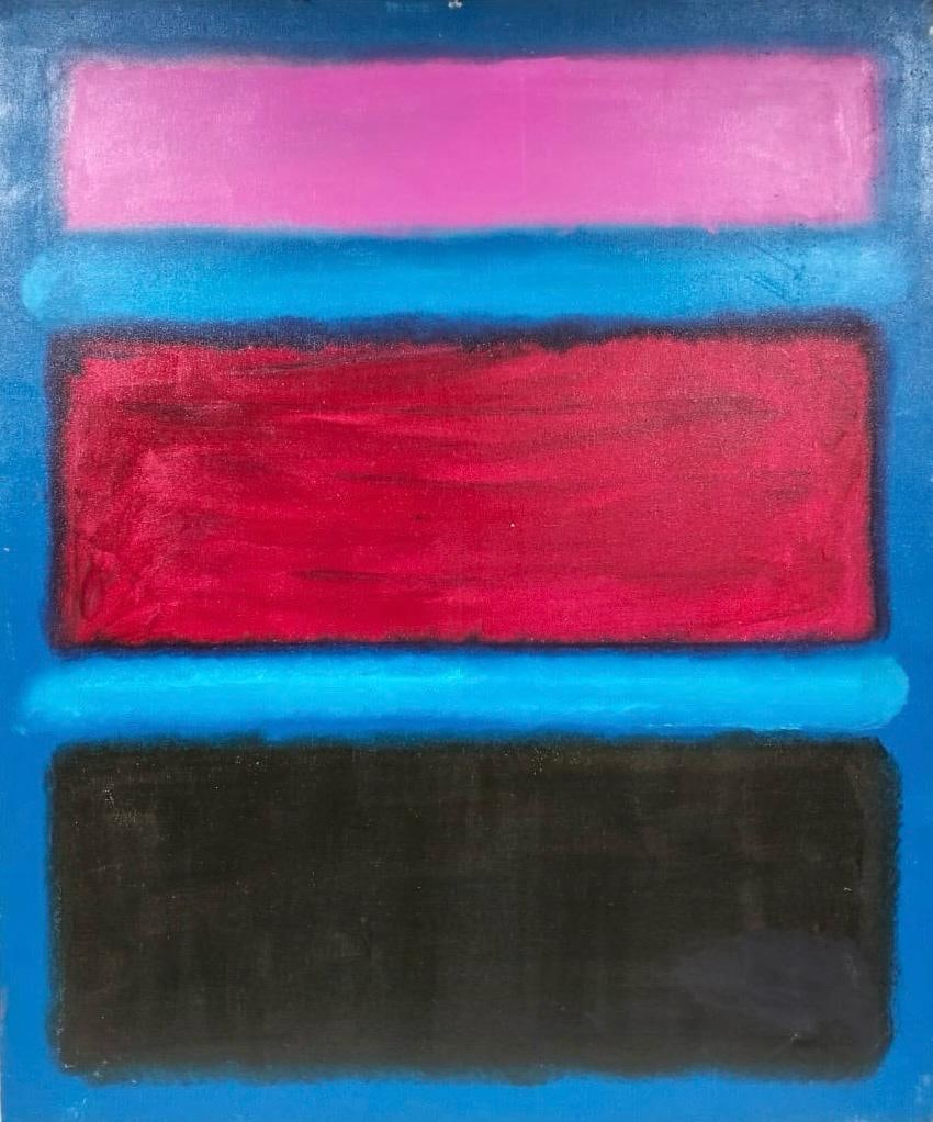 Mark Rothko Russian 1903 - 1970 Oil on Canvas painting in the style of. Pollock, Kline, Abstract Era (1 of 8)