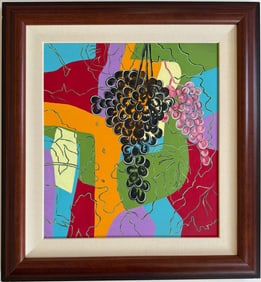 Andy Warhol American 1928-1987 Acrylic/Canvas in the style of. Haring and Warhol Pop Art Era