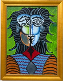 Pablo Picasso Spanish Oil on Canvas In The Style Of. Dali, Magritte, Chagall & Picasso Era