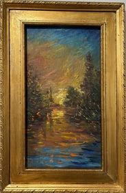 Claude Monet French 1840 - 1926 Oil on Canvas In the Style of. Renoir & Manet Impressionist Era.
