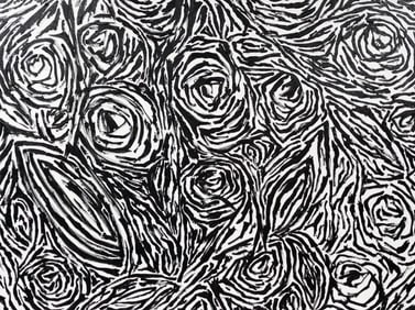 Lee Krasner American painter Oil on Canvas painting in the style of. Pollock, Kline, Abstract Era