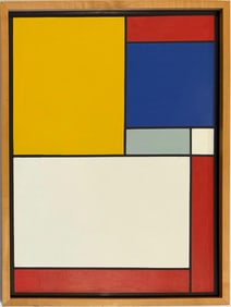 Piet Mondrian Dutch 1872- 1911 Oil on Paper Painting in the style of. Modernism and Abstraction Era