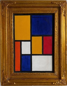 Piet Mondrian Dutch 1872- 1911 Oil on Canvas Painting in the style of. Modernism and Abstraction Era