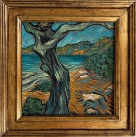 Vincent Van Gogh Dutch 1853-1890 Oil on Canvas painting in the style of. Gaugin, Monet, Degas Period