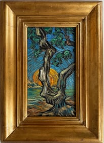 Vincent Van Gogh Dutch 1853-1890 Oil on Canvas painting in the style of. Gaugin, Monet, Degas Period