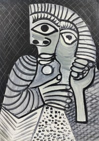 Pablo Picasso Spanish 1881-1973 Oil on canvas in the style of . Dali,Chagall & Picasso Era