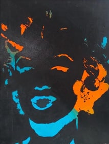 Andy Warhol American 1928-1987 Acrylic/Canvas in the style of. Haring and Warhol Pop Art Era