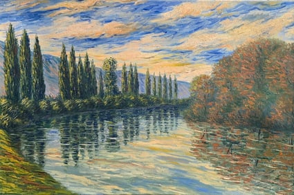 Claude Monet French 1840 - 1926 Oil on Canvas in the style of . Renoir & Manet Impressionist Era.