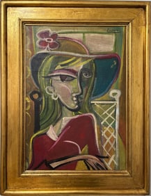 Pablo Picasso Spanish 1881-1973 Oil on Canvas in the style of . Dali,Magritte,Chagall & Picasso Era