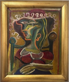 Pablo Picasso Spanish 1881-1973 Oil on Canvas in the style of . Dali,Magritte,Chagall & Picasso Era