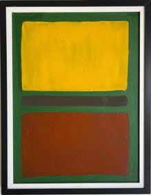 Mark Rothko Russian 1903 - 1970 Oil on Canvas painting in the style of. Pollock, Kline, Abstract Era