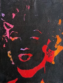 Andy Warhol American 1928-1987 Silkscreen ink on Canvas Painting in the style of. Pop Art Era