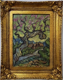 Vincent Van Gogh Dutch 1853-1890 Oil on Canvas painting in the style of. Gaugin, Monet, Degas Period
