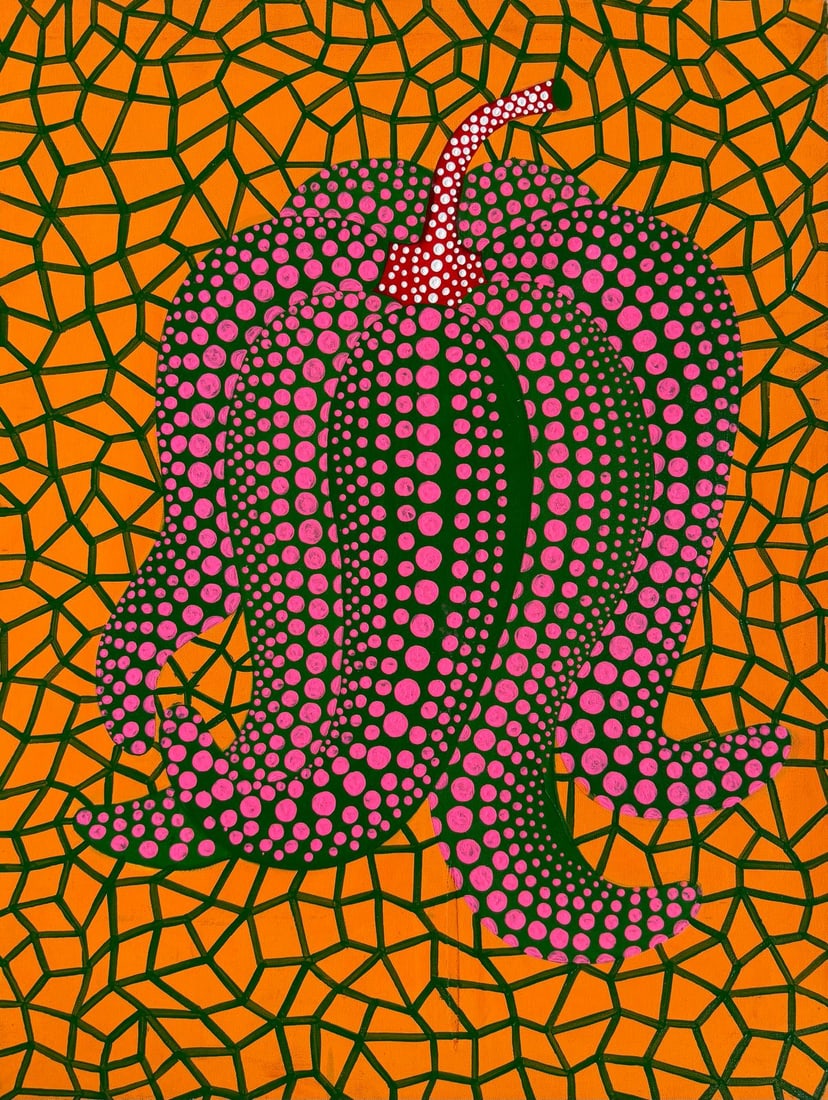 Yayoi kusama (B.1929) Pumpkin Acrylic on canvas Japanese In the Style of.  Pop Art Era (1 of 8)