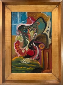 Pablo Picasso Spanish 1881-1973 Oil on Canvas in the style of . Dali,Magritte,Chagall & Picasso Era