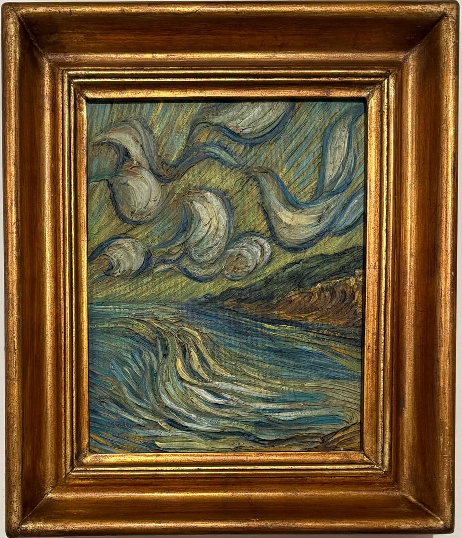 Vincent Van Gogh Dutch 1853-1890 Oil on Canvas painting Style of. Gaugin & Van Gogh Impressionist. (1 of 7)