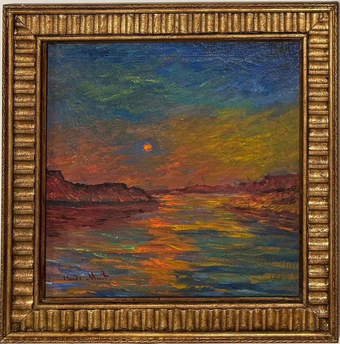 Claude Monet French 1840 - 1926 Oil on Canvas  in the style of  . Renoir & Manet Impressionist Era. (1 of 7)