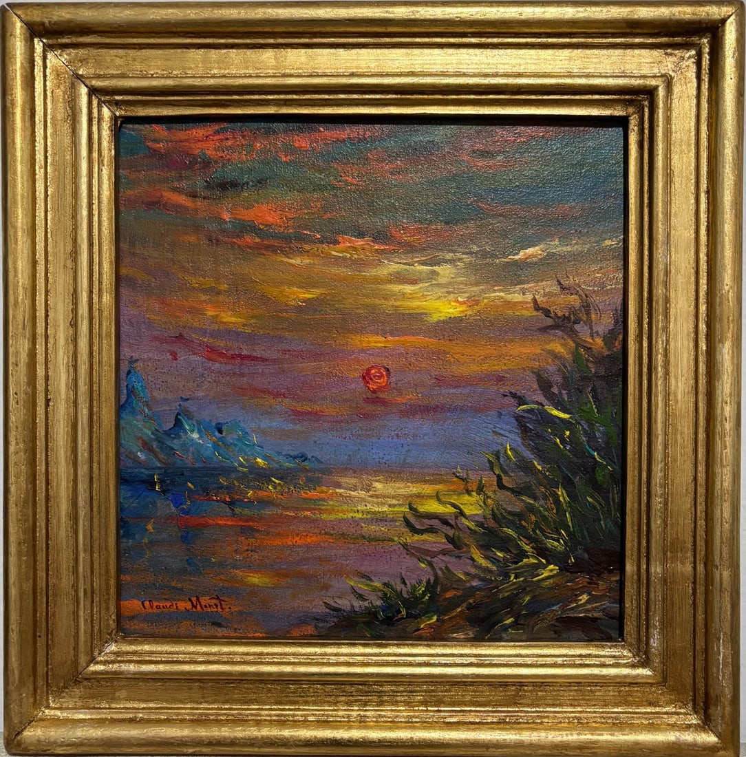 Claude Monet French 1840 - 1926 Oil on Canvas  in the style of  . Renoir & Manet Impressionist Era. (1 of 6)