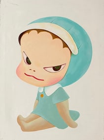 Yoshitomo Nara Japanese Artist 1959 Acrylic On Canvas Manga Contemporary Art In the Style of