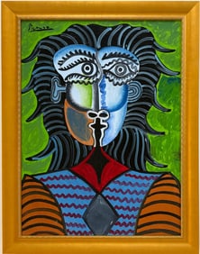 Pablo Picasso Spanish 1881-1973 Oil on Canvas in the style of . Dali,Magritte,Chagall & Picasso Era
