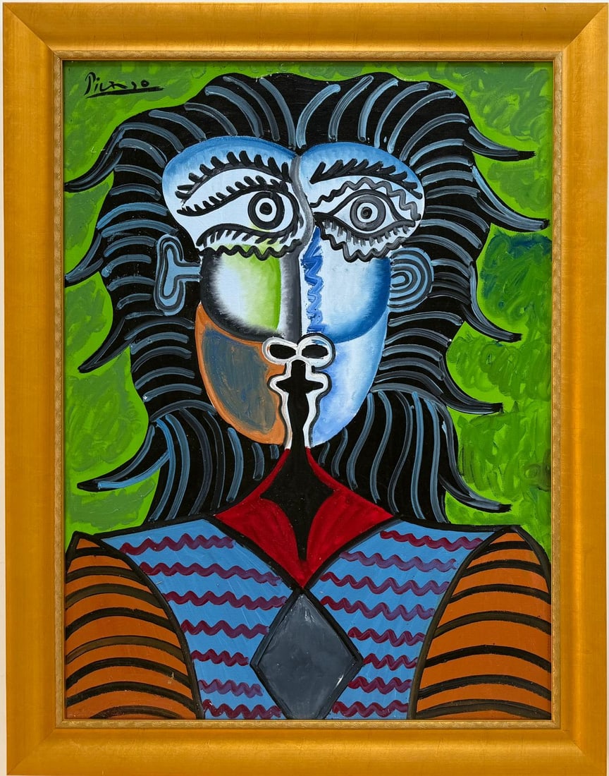Pablo Picasso Spanish 1881-1973 Oil on Canvas in the style of . Dali,Magritte,Chagall & Picasso Era (1 of 8)