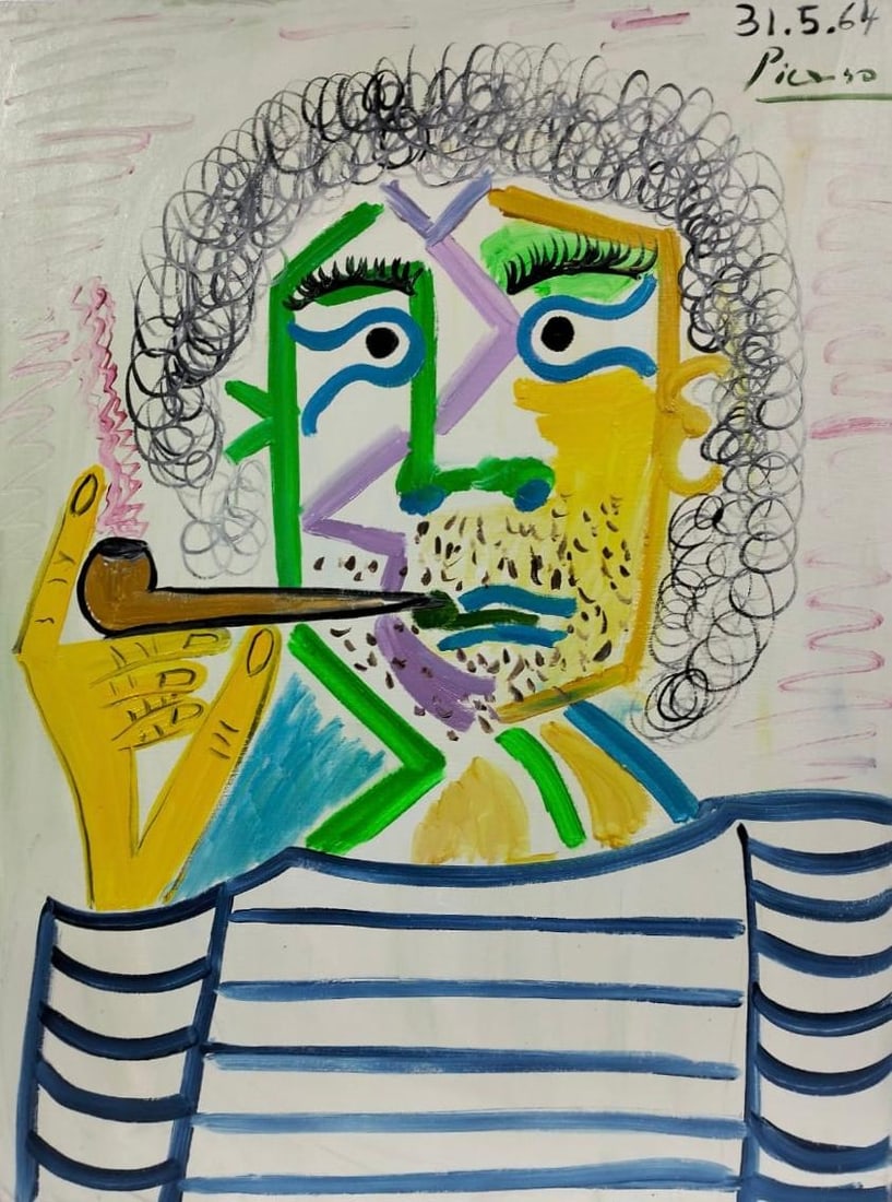 Pablo Picasso Spanish 1881-1973 Oil on Canvas in the style of . Dali,Magritte,Chagall & Picasso Era (1 of 8)