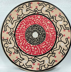 Keith Haring American 1958 - 1990 Acrylic/Canvas In The Style of. Warhol & Haring Pop Art Period.