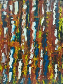 Gerhard Richter German B:1932 Oil on Canvas painting In the Style of Warhol, Haring Era