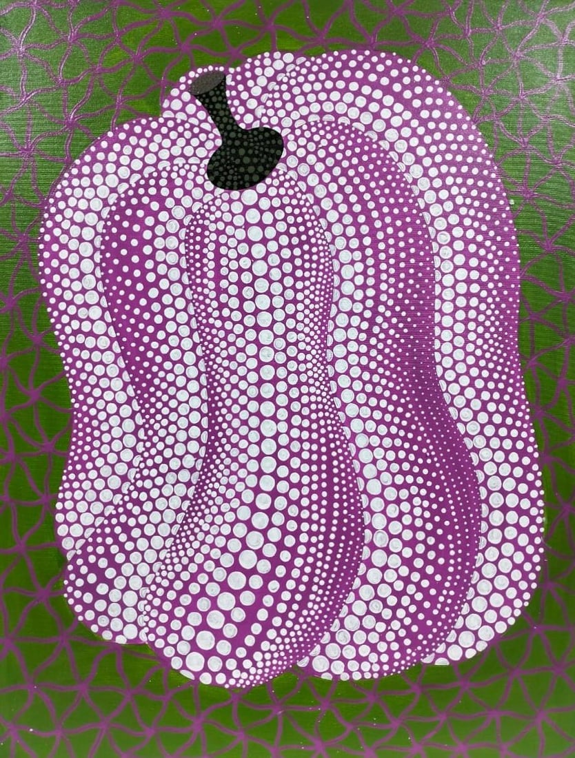 Yayoi Kusama (B.1929) Pumpkin Japanese In the Style of. Minimalism and Pop Art Era. Acrylic/Canvas (1 of 9)