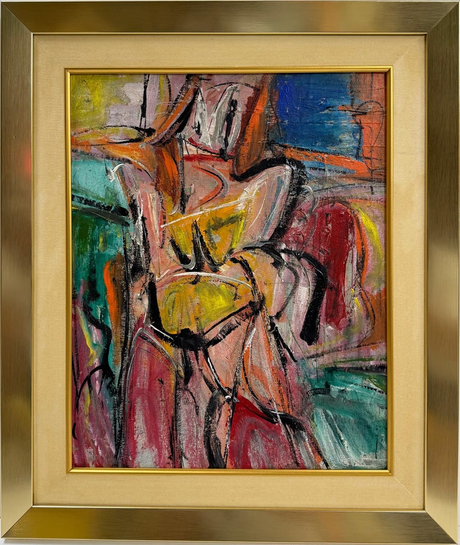Willem de Kooning American 1904 - 1997 In The Style of Pastel on Paper painting Pollock Kline (1 of 7)