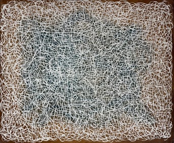 Mark Tobey American Oil on Canvas Painting In The Style of. Rothko, Kline, & Pollock Era