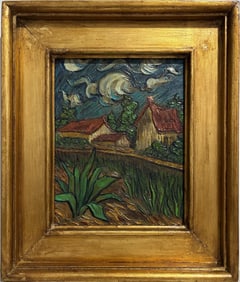 Vincent Van Gogh Dutch 1853-1890 Oil on Canvas painting in the style of. Gaugin, Monet, Degas Period