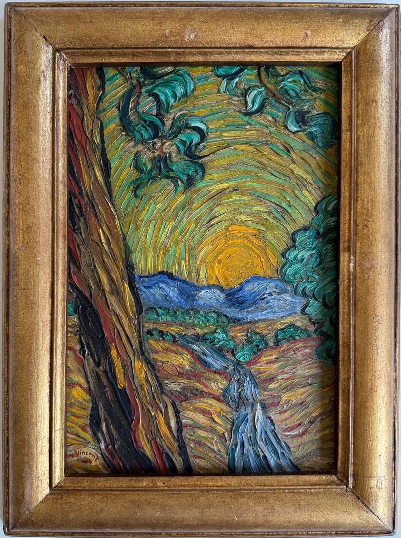 Vincent van Gogh Dutch 1853–1890, Oil on Canvas in the style of Gauguin, Cézanne, Lautrec Era (1 of 7)