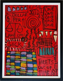 Jean-Michel Basquiat American 1960–1988, Acrylic on Canvas in the style of Haring, Andy Warhol Era