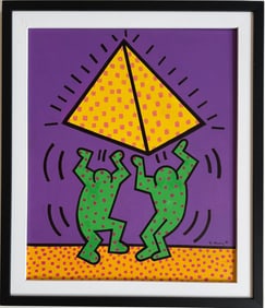 Keith Haring American 1958–1990, Acrylic on Canvas in the style of Basquiat, Kenny Scharf Era