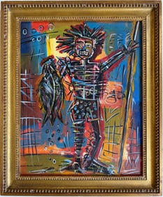 Jean-Michel Basquiat American 1960–1988, Acrylic on Canvas in the style of Keith Haring Era
