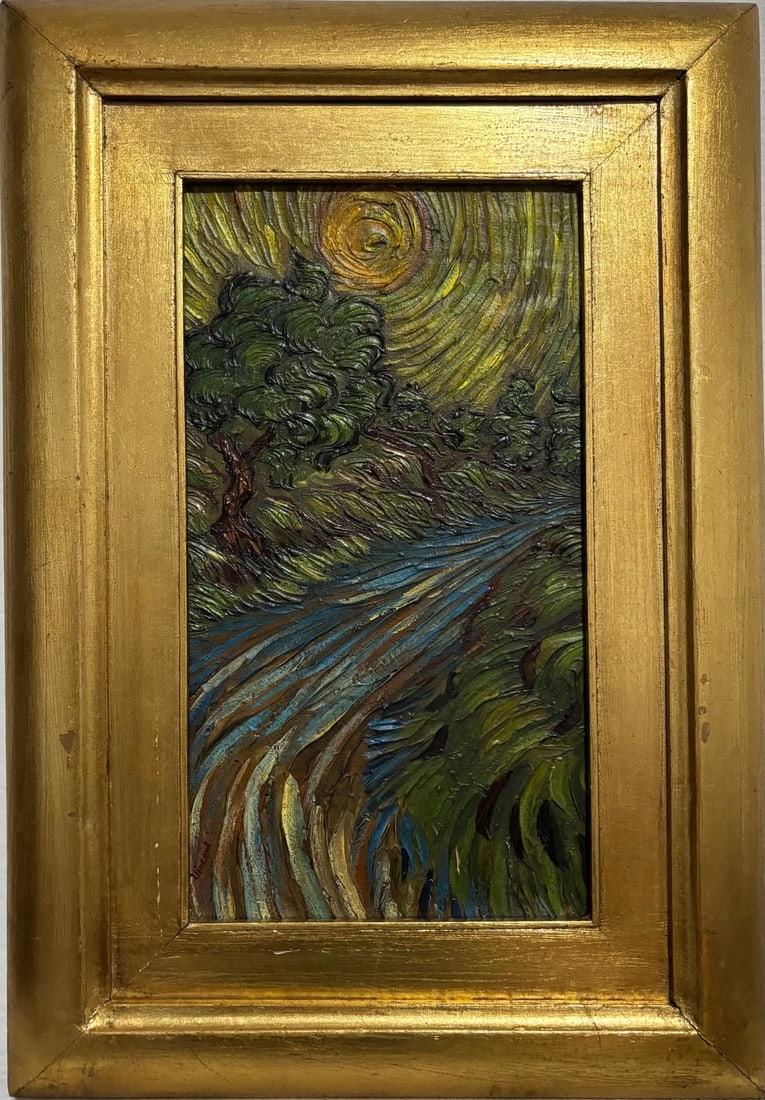 Vincent Van Gogh Dutch 1853–1890, Oil on Canvas in the style of Gauguin, Cézanne, Lautrec Era (1 of 6)