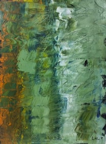Gerhard Richter German B:1932 Oil on Canvas painting In the Style of Warhol, Haring Era