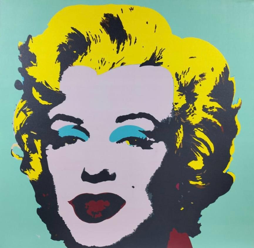 Andy Warhol American 1928-1987 Silkscreen ink on Canvas Painting in the style of. Pop Art Era (1 of 7)