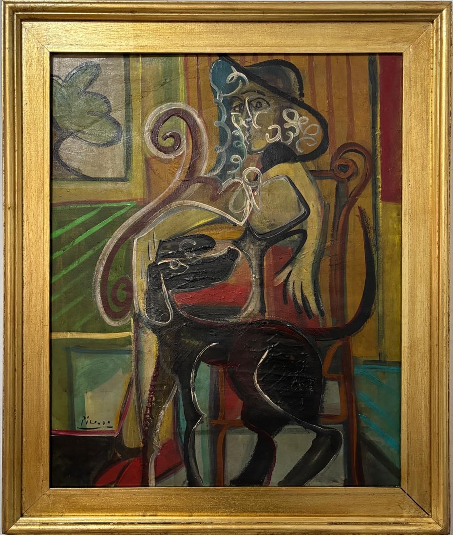 Pablo Picasso Spanish 1881-1973 Oil on Canvas in the style of . Dali,Magritte,Chagall & Picasso Era (1 of 7)