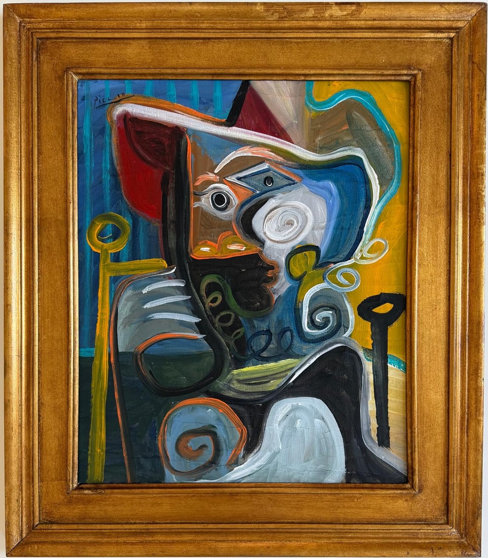Pablo Picasso Spanish 1881-1973 Oil on Canvas in the style of . Dali,Magritte,Chagall & Picasso Era (1 of 8)